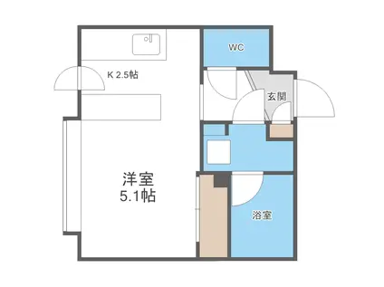 ピュア東彩館VI(1K/3階)の間取り写真