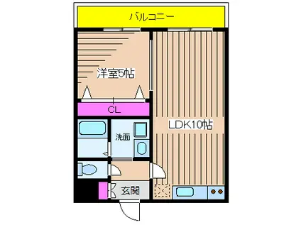 ラメゾンさくら(1LDK/4階)の間取り写真