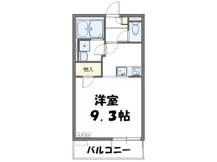 レオネクストグリーンウッド(1K/2階)の間取り写真