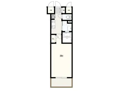 エグゼ心斎橋イースト(1K/5階)の間取り写真