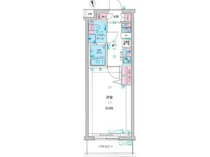 ジェノヴィア亀戸水神スカイガーデン(1K/3階)の間取り写真