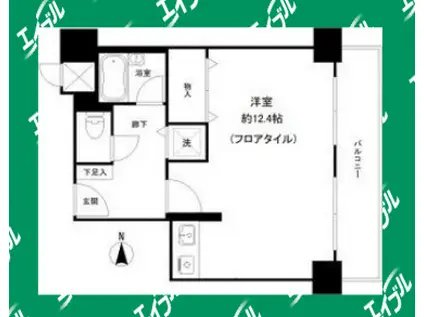 池下510ビル(ワンルーム/10階)の間取り写真