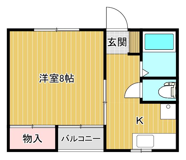 レジーナハウス(1K/1階)の間取り写真