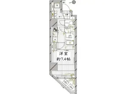 レガリス西日暮里ステーションフロント(1K/3階)の間取り写真