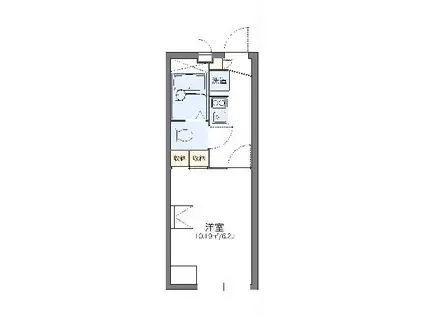 レオパレス光の杜(1K/2階)の間取り写真