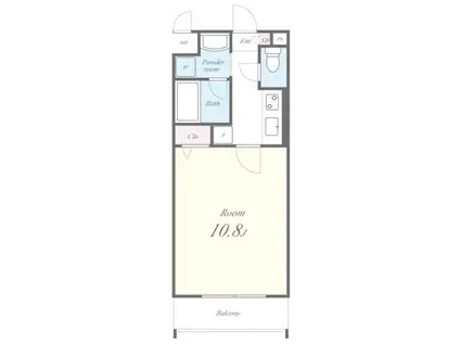 ルミナス都(1K/1階)の間取り写真