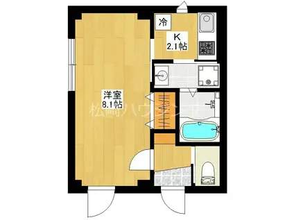 アヴァンセ中野(1K/3階)の間取り写真