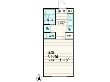 ハイムコーヤII(1K/1階)の間取り写真