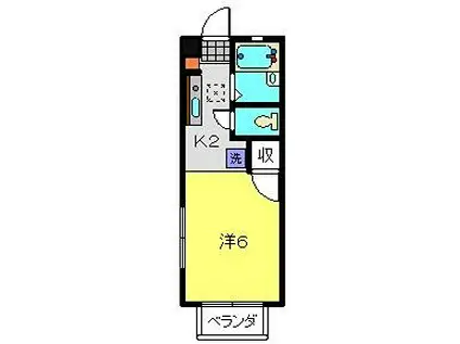 パルサ星川(1K/1階)の間取り写真