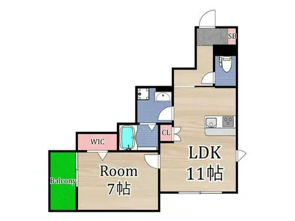 ユアメゾン ファースト(1LDK/3階)の間取り写真