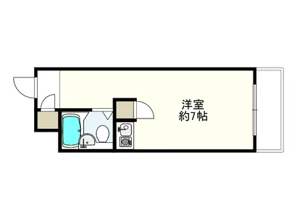 ワイズレジデンス宇治(ワンルーム/2階)の間取り写真