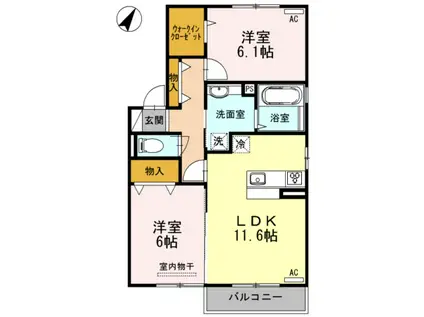 JODEN(2LDK/2階)の間取り写真