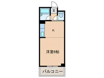 COLLECTION中崎I(1K/3階)の間取り写真