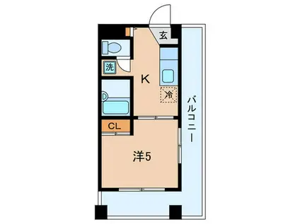 JLBグランエクリュ教育の森(1K/3階)の間取り写真