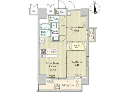 ザ マグノリアガーデン恵比寿(1SLDK/3階)の間取り写真