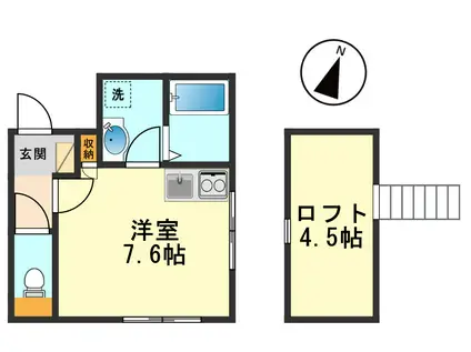 ブエナメゾン京成小岩(ワンルーム/2階)の間取り写真