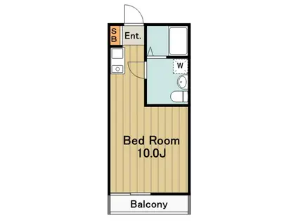 ポルタ ロッサ(1K/3階)の間取り写真