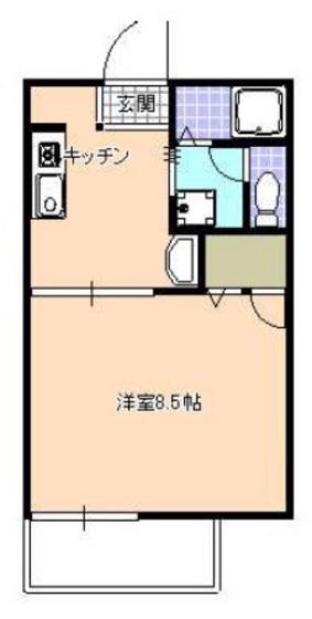ティファナ(1DK/2階)の間取り写真