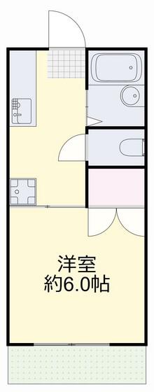 シャトレーII(1K/1階)の間取り写真