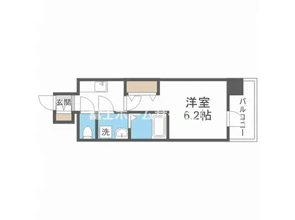 エスリードレジデンス大阪難波(1K/10階)の間取り写真