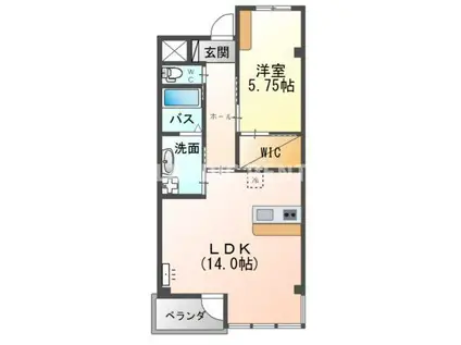 グリーンコート大濠(1LDK/3階)の間取り写真