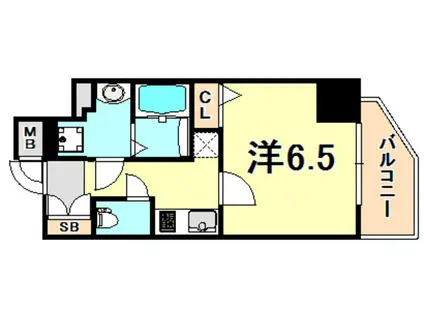 プレサンス神戸元町ミューズ(1K/10階)の間取り写真