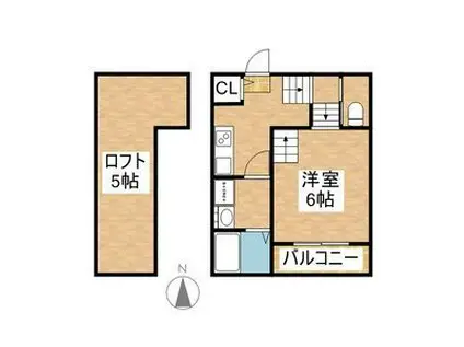 RESIDENCER名古屋(1K/1階)の間取り写真