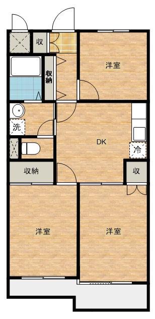 プレステージ・宇都宮(3DK/3階)の間取り写真
