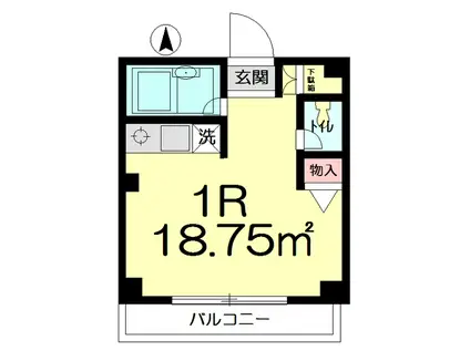 日進南口駅前プラザ(ワンルーム/2階)の間取り写真