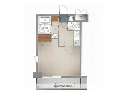 エンクレスト大手門II(1K/6階)の間取り写真