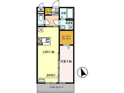 エトワール(1LDK/3階)の間取り写真