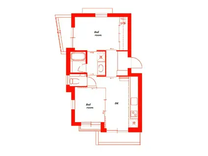 ボンボヤージ2010(1LDK/3階)の間取り写真