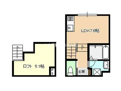 T-AP多良見IC(ワンルーム/1階)の間取り写真