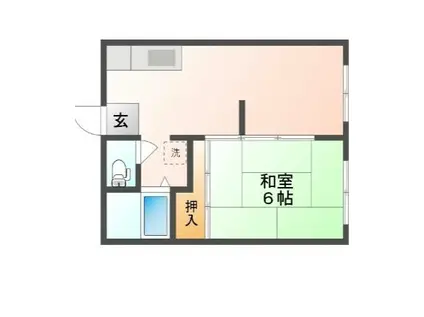 パレス・エムA(1LDK/1階)の間取り写真