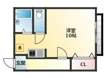 グランドオール正和(1K/2階)の間取り写真