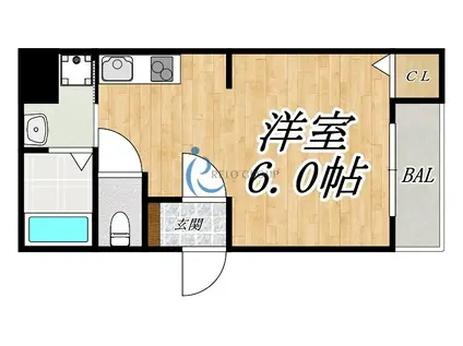 エム・ステージ平野本町III(ワンルーム/1階)の間取り写真