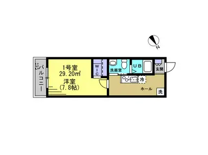 SR松戸(1K/3階)の間取り写真