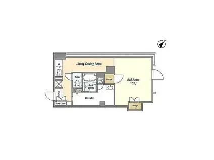 FULL HOUSE MONZENNAKACHO(ワンルーム/6階)の間取り写真