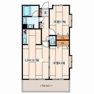 MODERNO(1LDK/1階)の間取り写真