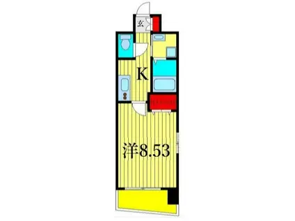 MSビル(1K/3階)の間取り写真