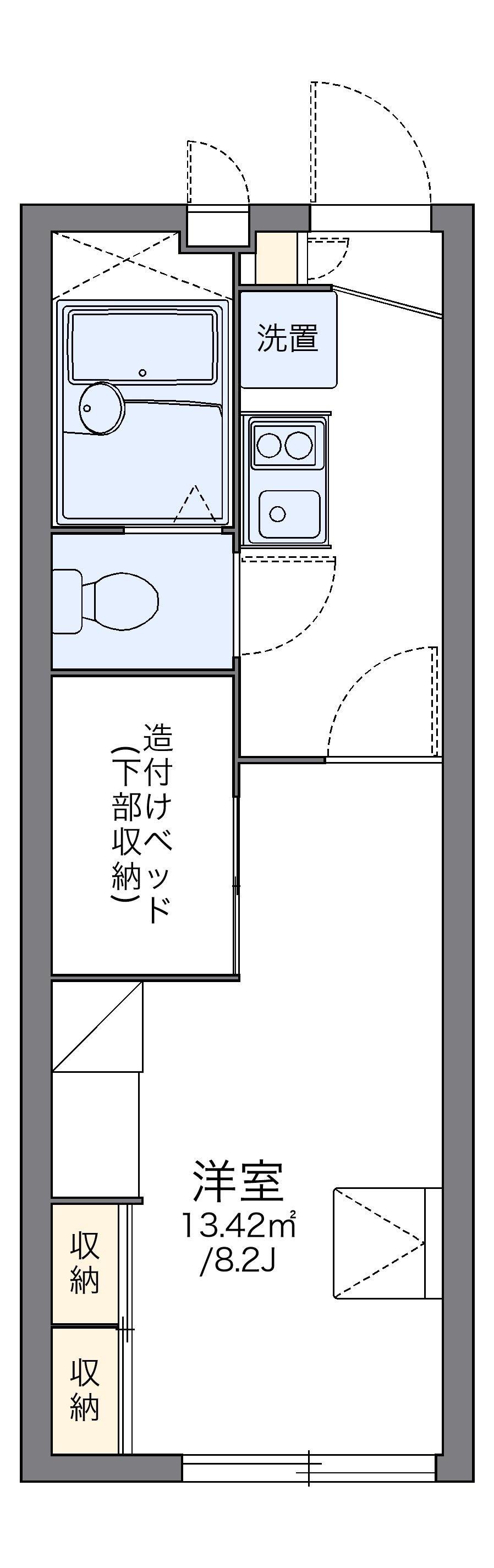 レオパレス御堀II(1K/2階)の間取り写真