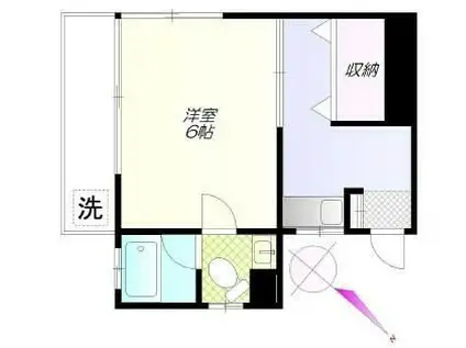 東京メトロ東西線 高田馬場駅 徒歩7分 2階建 築50年(1K/2階)の間取り写真