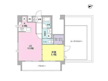 スタイリオ妙蓮寺Ⅱ(1LDK/5階)の間取り写真