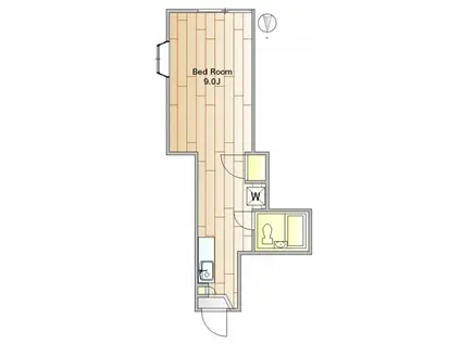 リバティーホーム(ワンルーム/1階)の間取り写真