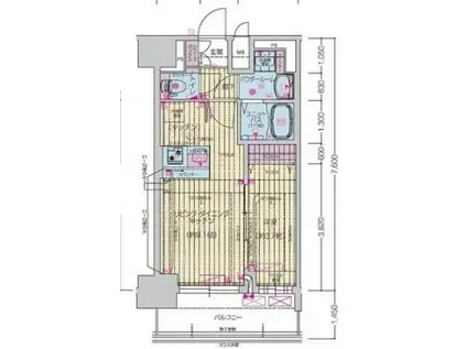 プレサンス上前津ディアシス(1LDK/11階)の間取り写真
