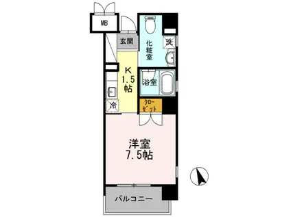 SPITZE(1K/2階)の間取り写真