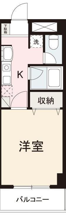 富士ソレイユ(1K/5階)の間取り写真