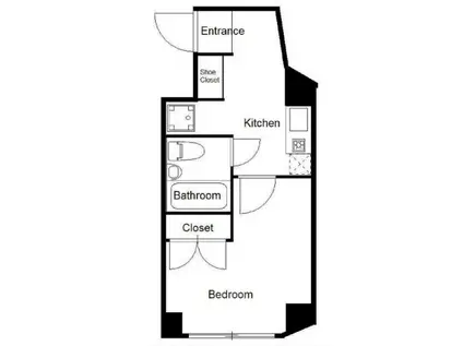 ガラステージ中野(1K/1階)の間取り写真