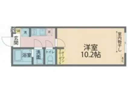 カインドネス町田IV(1K/3階)の間取り写真