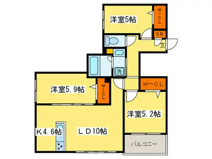 M-SELECTION.STELLAII(3LDK/5階)の間取り写真